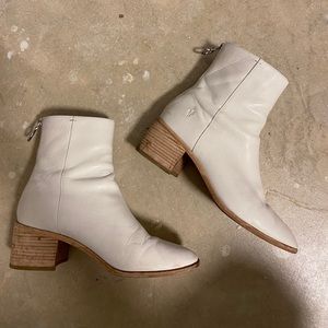 Frye Emilia Booties in White